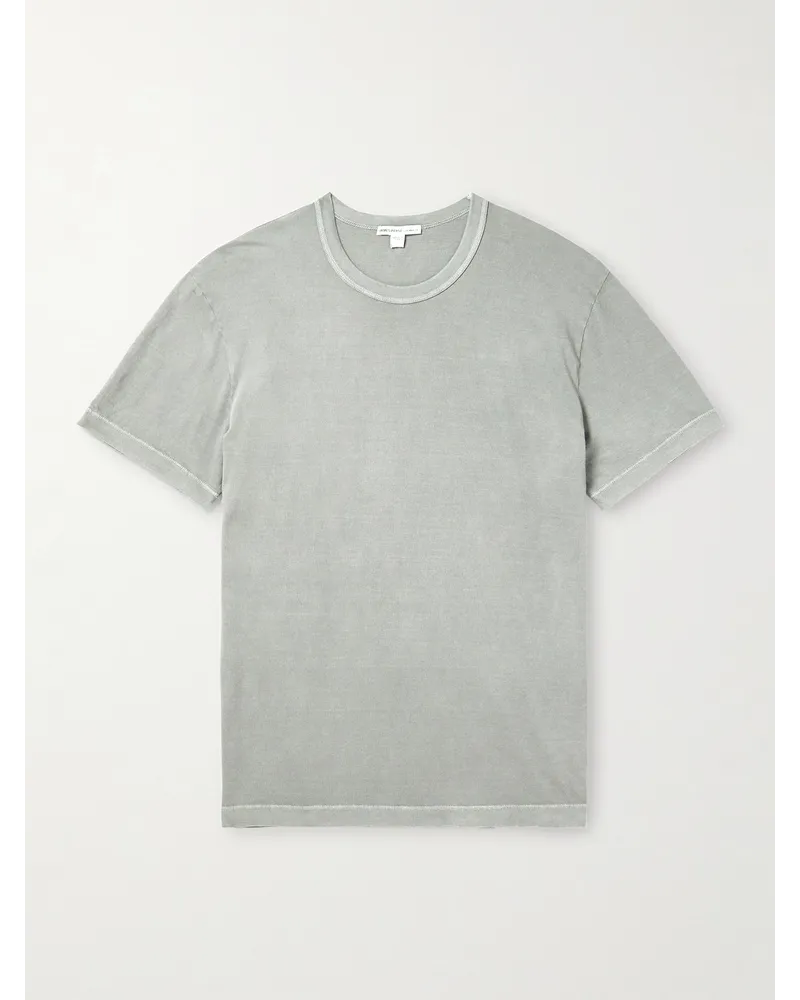 James Perse T-shirt in jersey di cotone pettinato Grigio