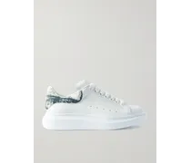 Alexander McQueen Sneakers in pelle con suola oversize Bianco