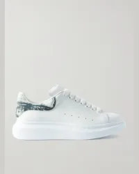 Alexander McQueen Sneakers in pelle con suola oversize Bianco