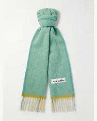 Acne Studios Sciarpa con frange Vally Verde