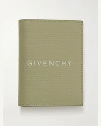 Givenchy Portacarte in pelle con logo goffrato e applicazione Verde