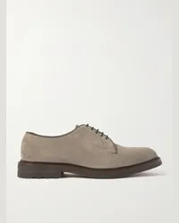 Brunello Cucinelli Scarpe Derby in camoscio Grigio