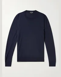 Tom Ford Pullover in lana merino Blu