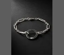 Silver, Sapphire and Spinel Chain Bracelet