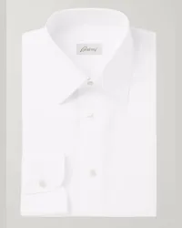 Brioni Camicia slim-fit in popeline di cotone Bianco