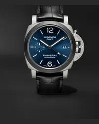 OFFICINE PANERAI Orologio automatico 42 mm in titanio con cinturino in alligatore Luminor GMT, N. rif. PAM01279 Blu