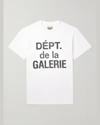 GALLERY DEPT. T-shirt in jersey di cotone con logo Bianco