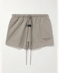 Fear of God Shorts a gamba larga in jersey di misto cotone con coulisse e logo applicato Neutri