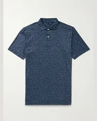 Peter Millar Polo da golf in jersey stretch con stampa floreale Cayucos Blu