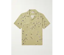 Camicia in misto lyocell TENCEL™ e lino stampato con colletto convertibile Daniel 5034