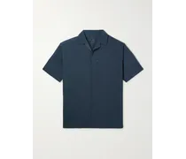 Camicia in Primeflex™ Dot Air® con logo e colletto aperto