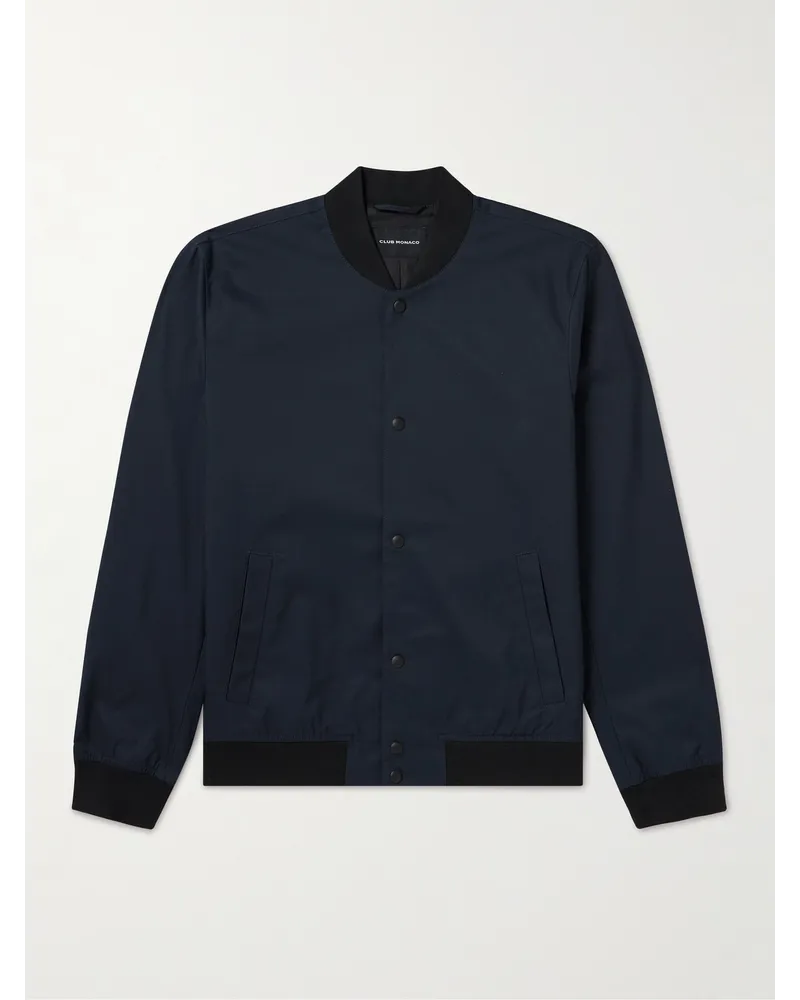 Club Monaco Bomber in misto cotone stretch Refined Blu