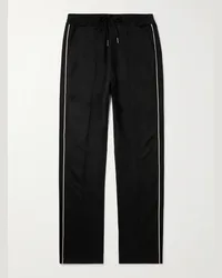 Tom Ford Pantaloni sportivi a gamba dritta in jersey tecnico profilato Nero