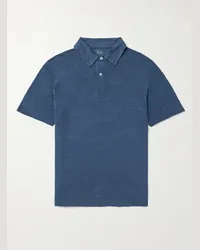 Hartford Polo in lino Blu