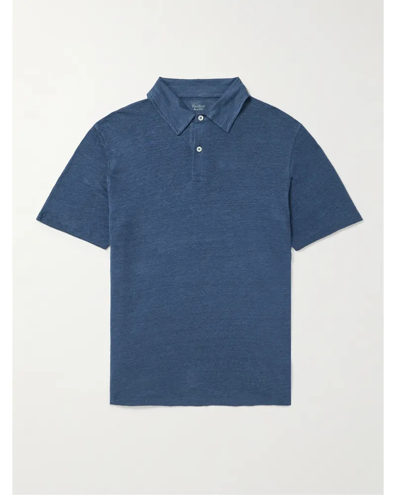 Hartford Polo in lino Blu