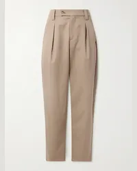 A.P.C. Pantaloni a gamba dritta in twill di misto lana vergine e cotone Renato Neutri