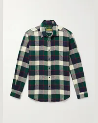 Portuguese Flannel Camicia in flanella di cotone a quadri Bottle Verde