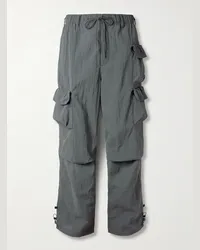 Nike Pantaloni cargo a gamba dritta in ripstop con logo ricamato e coulisse Grigio