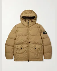 Stone Island Piumino trapuntato in shell con logo applicato Neutri