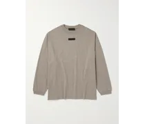 Maglia oversize in jersey di cotone con logo applicato