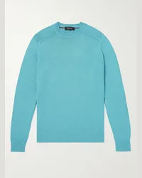 Loro Piana Pullover in misto cotone e seta Blu