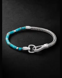 John Hardy Bracciale in argento con turchese Heishi Blu