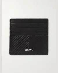 Loewe Portacarte in pelle impressa con logo Nero