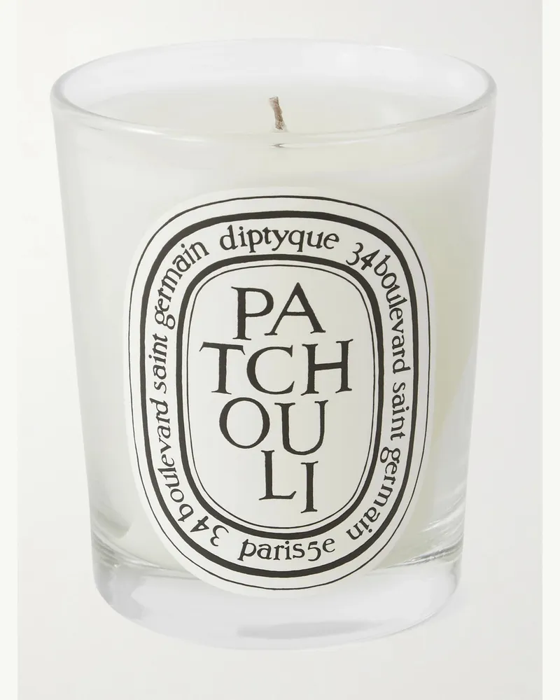 Diptyque Candela profumata Patchouli, 190 g Bianco