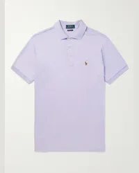 Ralph Lauren Polo in jersey di cotone con logo ricamato Viola