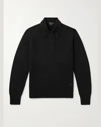 Tom Ford Polo in cashmere spazzolato Nero