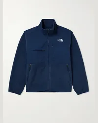 The North Face Giacca in pile riciclato con finiture in ripstop e logo ricamato Denali Blu