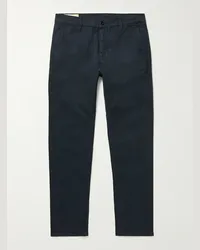 Nudie Jeans Pantaloni slim-fit in cotone biologico stretch Easy Alvin Blu