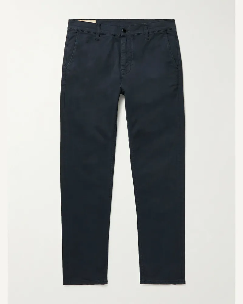 Nudie Jeans Pantaloni slim-fit in cotone biologico stretch Easy Alvin Blu