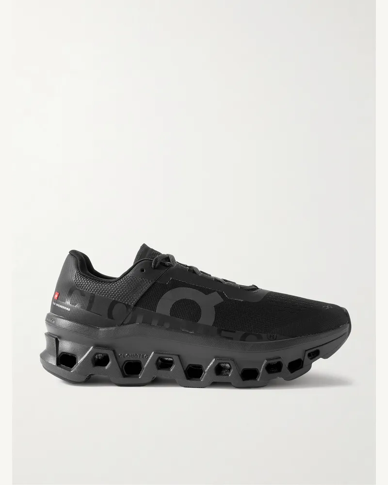 ON Running Sneakers da running in mesh c finiture in gomma Cloudmonster Nero