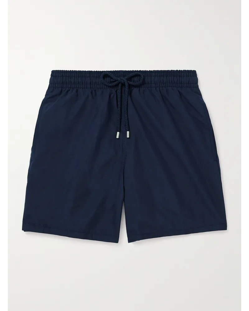 Vilebrequin Shorts da mare medi a gamba dritta in ECONYL® Moorea Blu