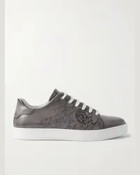 Berluti Sneakers in pelle Venezia Scritto The Playtime Grigio