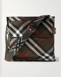 Burberry Borsa a tracolla in jacquard a quadri Marrone