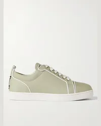 Christian Louboutin Sneakers in gabardine di cotone con finiture in pelle Varsijunior Neutri