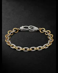 FOUNDRAE Bracciale a maglie in oro giallo e oro bianco con diamanti Midsize Mixed Oro