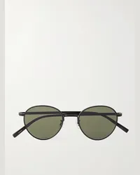 Oliver Peoples Occhiali da sole in titanio con montatura rotonda Nero