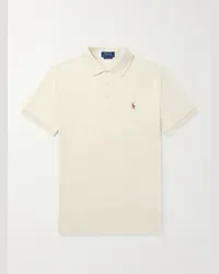 Ralph Lauren Polo in cotone con logo ricamato Neutri