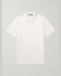 Canali Polo in jersey di cotone Bianco