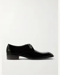 Saint Laurent Scarpe derby in vernice Nero