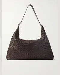 Bottega Veneta Tote bag in pelle testurizzata con motivo Intrecciato Marrone