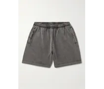 Shorts a gamba dritta in jersey di cotone con logo applicato Rego