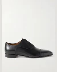 Christian Louboutin Greggo Leather Oxford Shoes Nero