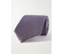 Cravatta in seta a righe, 8 cm