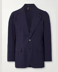 Drake's Blazer in cotone seersucker MK-I Games Blu