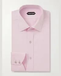 Tom Ford Camicia slim-fit in popeline di cotone Rosa