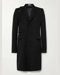 Alexander McQueen Trench slim-fit in twill di lana Nero